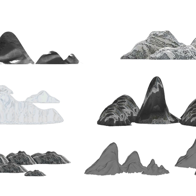 New Chinese-style mountain-shaped stone stone sketch