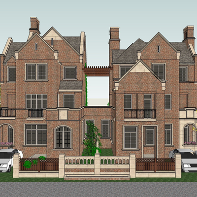 European townhouse exterior