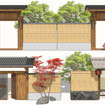 Japanese-style courtyard gate