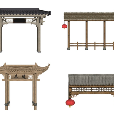 Neo-Chinese Style eaves door head