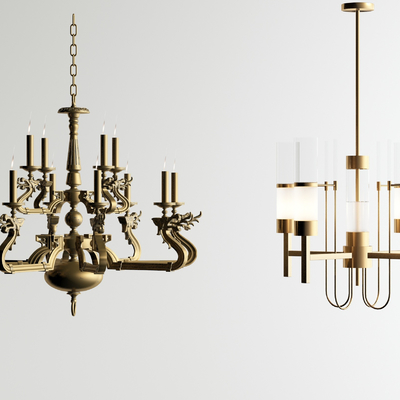 Modern Metal Candlestick Chandelier