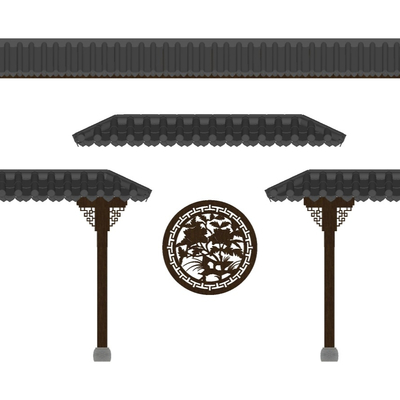 Chinese-style eaves components