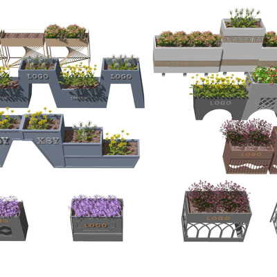 Modern outdoor flower box