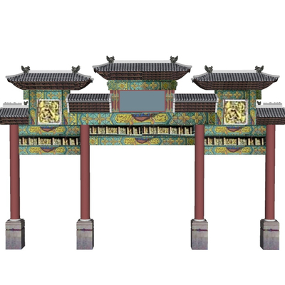 Chinese-style gatehouse archway