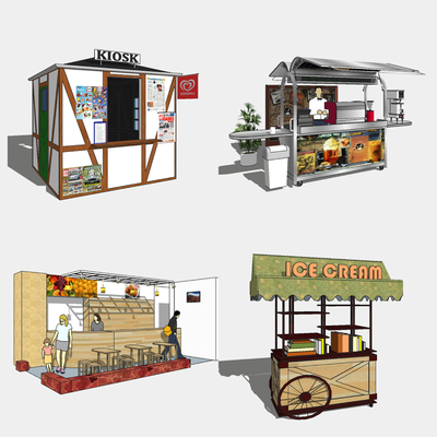 Modern kiosk snack car