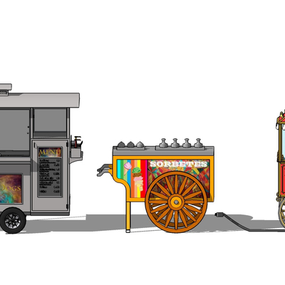 Modern Street Food Cart