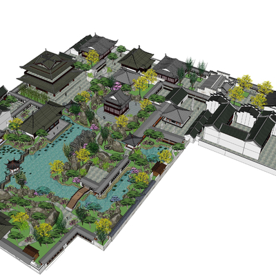 Bird's-eye view of new Chinese garden