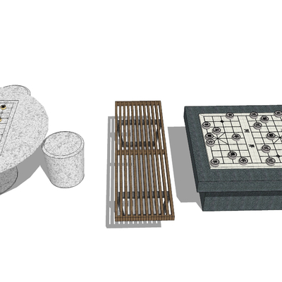 New Chinese Chess Stone Tables and Chairs