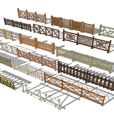 Natural wind solid wood railing guardrail