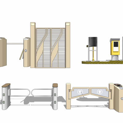 Modern residential area pedestrian access control gate machine