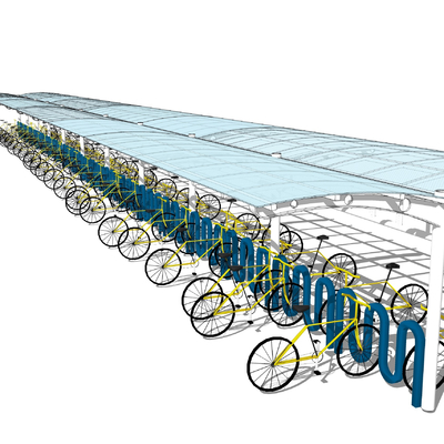 Modern residential area bicycle shed canopy parking lot