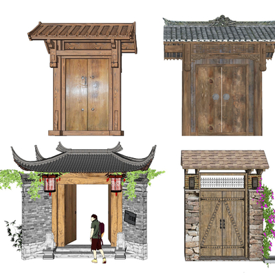 Chinese Homestay Country Courtyard Door