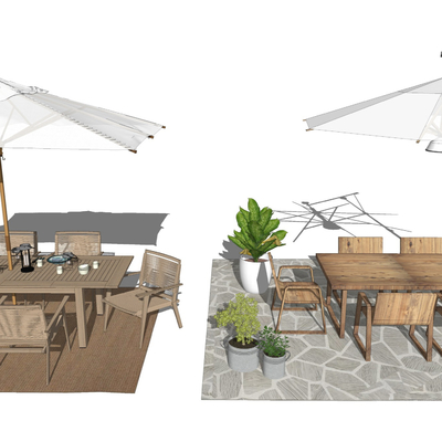 Modern outdoor leisure tables and chairs