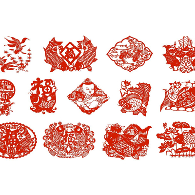 New Chinese carp paper-cut