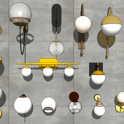 Modern bulb wall lamp