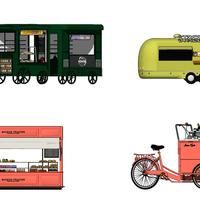 Modern fast food truck