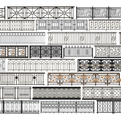 Modern wrought iron railings outdoor railings