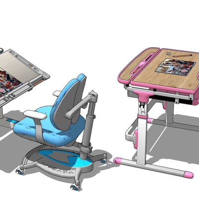 Modern children's multi-functional learning desks and chairs