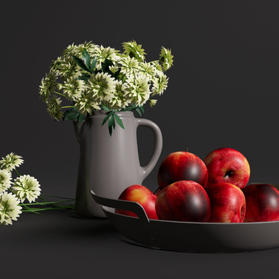 Modern floral apple