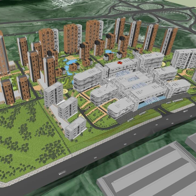 Bird's-eye view planning of modern hospital