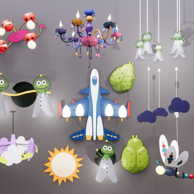 Modern children cartoon chandelier ceiling lamp