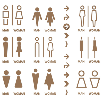 Modern Toilet Signs