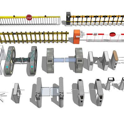 Modern gate gate gate parking toll pole