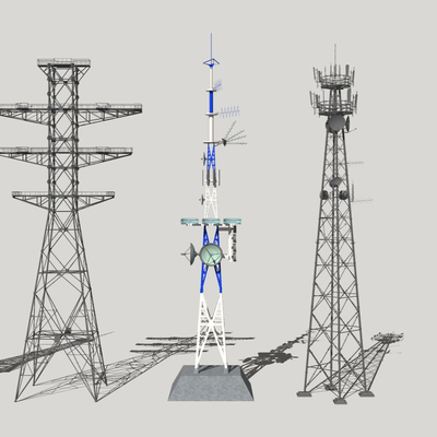 Base station of high voltage tower of modern signal transmitting tower