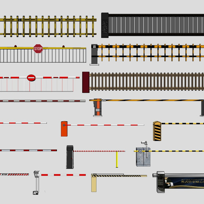 modern entrance barrier toll pole parking pole