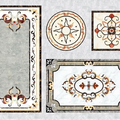 European-style marble parquet