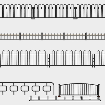 Modern wrought iron road railings