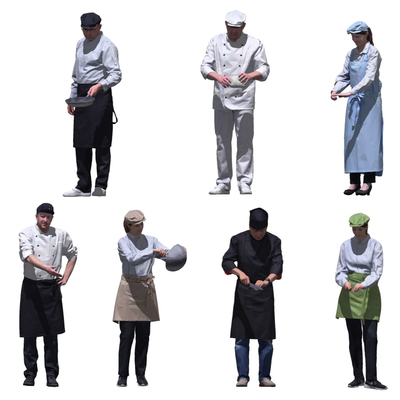 Modern Chef Clothes Catering Hotel Clerk Characters