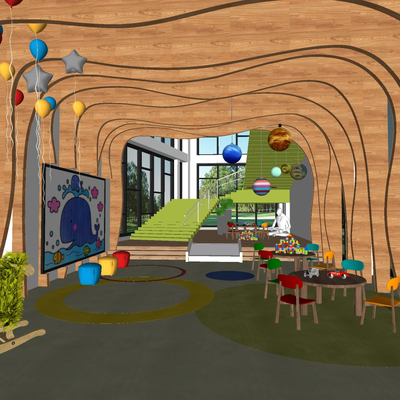 Nordic kindergarten aisle corridor