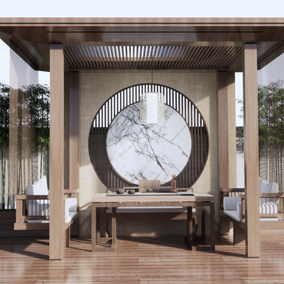 New Chinese Garden Landscape Pavilion