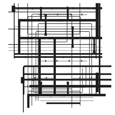 Modern bare roof pipe ceiling