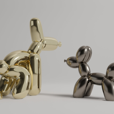 Modern balloon toy dog