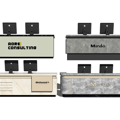 Modern Marble Reception Cashier