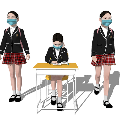 Modern Pupils Wearing Masks