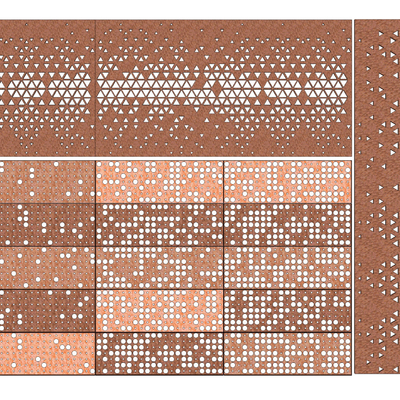 Modern hollow rust board landscape wall fence perforated aluminum plate