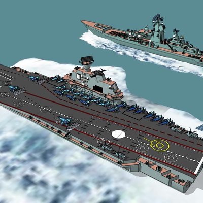 modern aircraft carrier warship