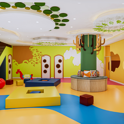 Modern Kindergarten Activity Room