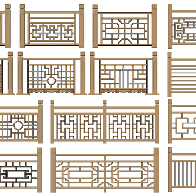 Chinese Railing Handrail Guardrail Grid