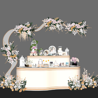 Modern Wedding Wedding Dessert Table Floriculture Window Decoration