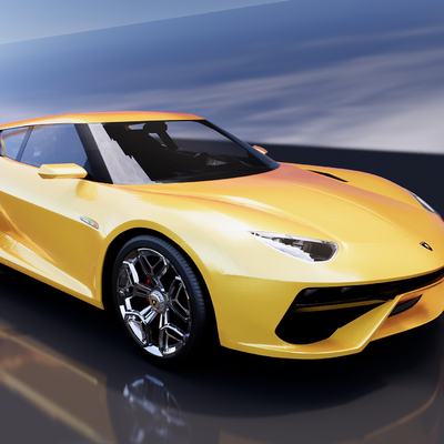 Modern Yellow Classic Lamborghini