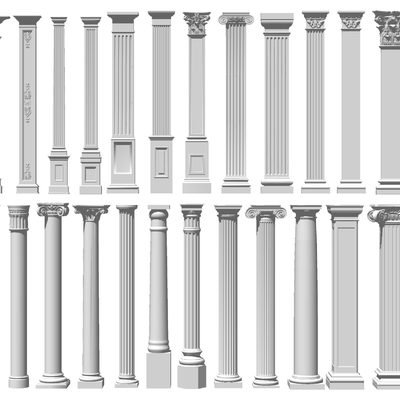 European-style Gypsum Roman Column Carved Column