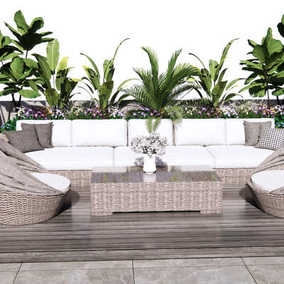 Modern rattan outdoor sofa