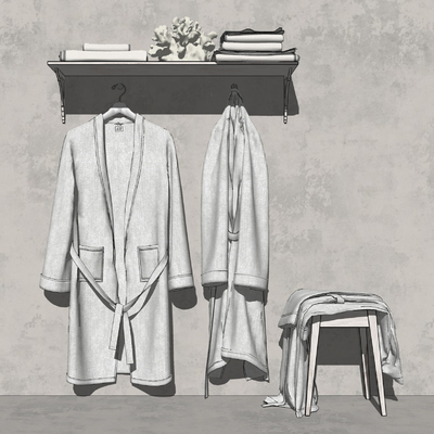 modern bathroom towel bathrobe