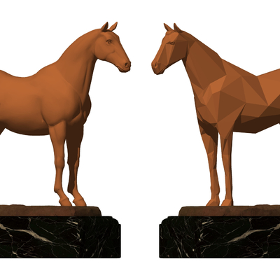 Modern Golden Horse Sculpture Ornaments