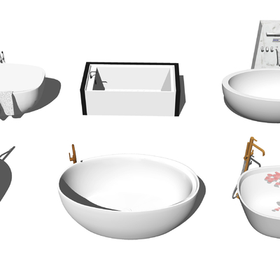 Modern ceramic bathtub