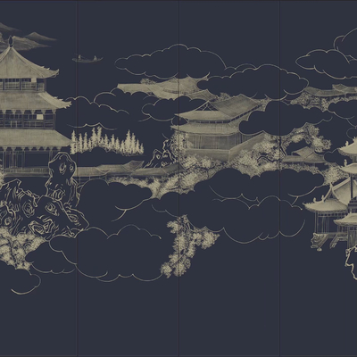 new chinese style mural